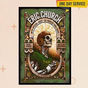 Eric Church Green Bay Wisconsin 2025 Poster
